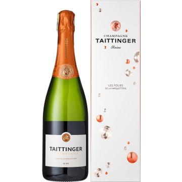 Шампанське Taittinger Les Folies de la Marquetterie / Тетенже Ле Фолі де ла Маркетері, подарункова коробка, біле, 0.75 л
