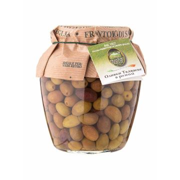 Оливки Таджаске в розсолі 650г, Frantoio di Sant'agata (Італія)