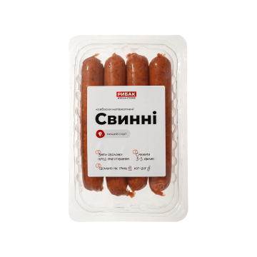 Ковбаски напівкопчені вищого сорту «Свинні»