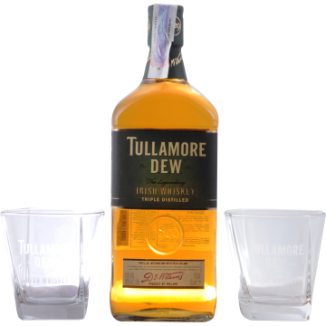 Віскі Tullamore Dew + 2 бокали, подарункова коробка, 0.7 л