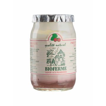 Йогурт жирний Малина органічний 3% жиру 150г, Bioferme