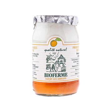 Йогурт жирний Абрикос органічний 3% жиру 150г, Bioferme