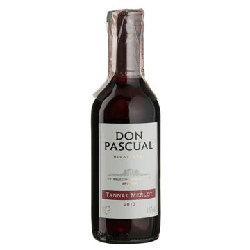Вино Don Pascual Tannat Merlot / Таннат Мерло, червоне сухе, 0.187 л
