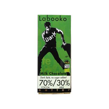 Какао-плитка молочна з високим вмістом какао (70%) без доданого цукру 2х32,5г, Zotter