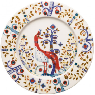 Тарілка біла з малюнком 22см Taika, Iittala (Тайланд)