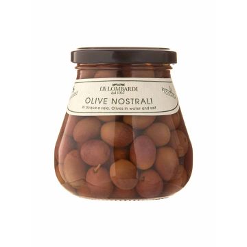 Оливки Ностралі в розсолі 290г, Lombardi (Італія)