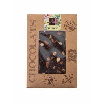 Шоколад чорний з сухофруктами 350г, Bovetti (Франція)