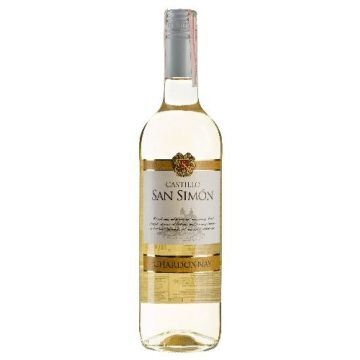 Вино Castillo San Simon Castillo San Simon Chardonnay / Вино виноградне натуральне сухе біле Кастілло Сан Сімон Шардоне, J.Garcia Carrion 0,75л, біле сухе, 0.75 л