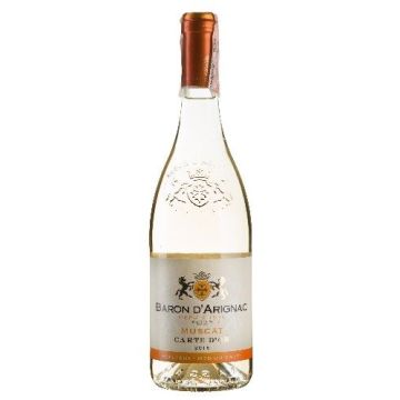 Вино Baron d'Arignac Muscat / Мускат, біле напівсолодке, 0.75 л