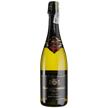 Ігристе Baron d'Arignac Brut Blanc de Blancs / Брют Блан де Блан, біле, 0.75 л