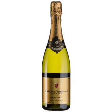 Ігристе Baron d'Arignac Demi-Sec / Демі-Сек, біле, 0.75 л
