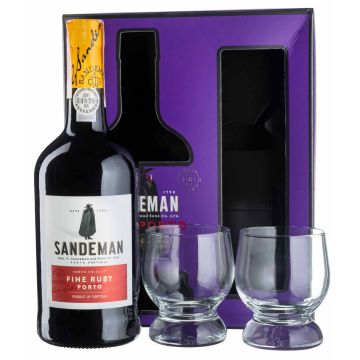 Портвейн Sandeman Sandeman Porto Ruby +2 glasses GB / Sandeman Porto Ruby +2 glasses GB, 0.75 л