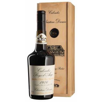 Кальвадос Calvados Coeur de Lion Pays d'Auge, wooden box 1976, 0.7 л