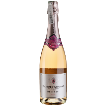 Ігристе Baron d'Arignac Rose Demi-Sec / Розе Демі-Сек, рожеве, 0.75 л