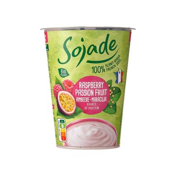 Продукт з ферментованої сої з малиною та маракуєю органічний 400г, Sojade