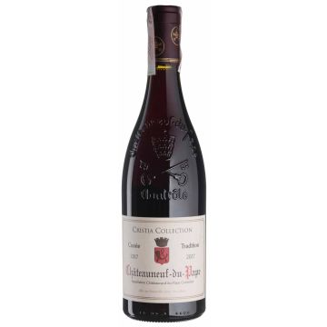 Вино Domaine de Cristia Chateauneuf du Pape Rouge Kosher / Шатоньоф-дю-Пап Руж Кошер 2017, червоне сухе, 0.75 л