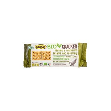Крекери з кунжутом та розмарином органічні 250г, Crich