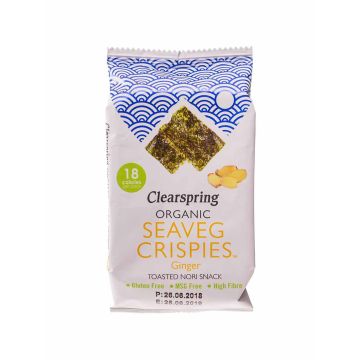 Водорості морські хрусткі Імбир органічні 4г, Clearspring
