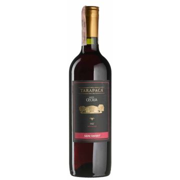 Вино Tarapaca Santa Cecilia Semi Sweet Red / Санта Сесілія Семі Світ Ред, червоне напівсолодке, 0.75 л
