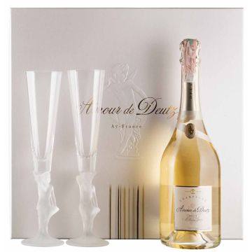 Шампанське Deutz Amour de Deutz in Complicity gift box + 2 glasses / Амур де Детц у коробці Комплісіте + 2 бокали, біле, 0.75 л