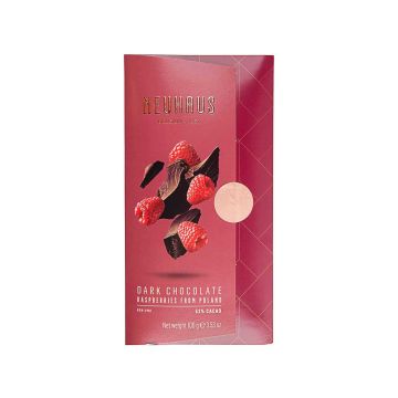 Шоколад чорний з малиною 100г, Neuhaus