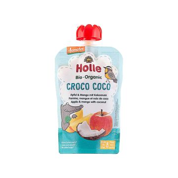 Пюре "Croco Coco" з яблуком, манго та кокосом органічне (з 8 місяців) 100г, Holle