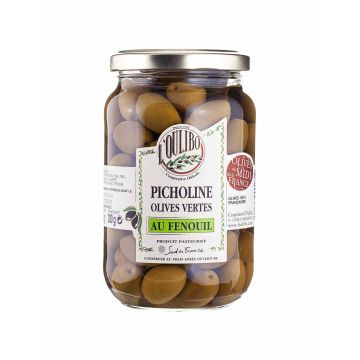 Оливки зелені Люк з фенхелем 200г, L'Oulibo