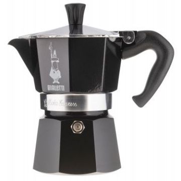 Кавоварка гейзерна на 3 чашки чорна, Bialetti
