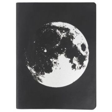 Блокнот "Moon" чорно-срібного кольору 256 с., Nuuna