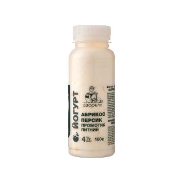 Йогурт-пробіотик питний живий Абрикос-Персик 0,180л, Азорель (Україна)