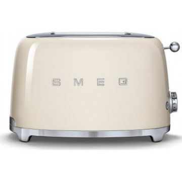 Тостер електричний на 2 тости кремовий, SMEG