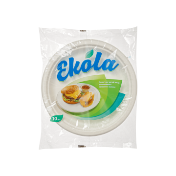 Тарілка паперова 22см, Ekola (10шт в уп)