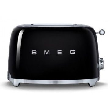 Тостер електричний на 2 тости чорний, SMEG