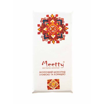 Шоколад молочний з кавою та корицею 65г, Meetty