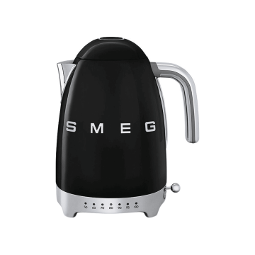 Чайник електричний з регулятором температури чорний 3D logo, SMEG