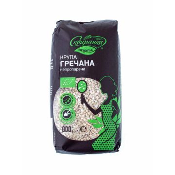 Крупа гречана ядриця першого гатунку органічна 800г, Сквирянка