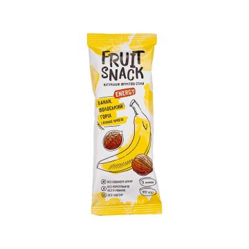Пастила фруктова Банан + Волоський горіх 40г, Fruit Snack