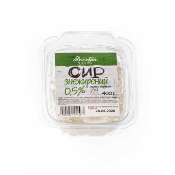 Сир кисломолочний (Творог) 0,5%, 400г, Доообра Ферма