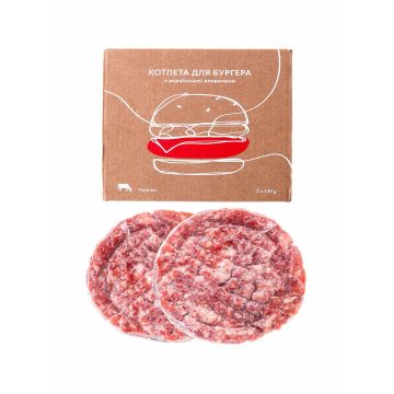 Біфштекс з яловичини швидкозаморожений 20% жиру 2х130г