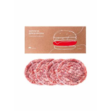 Біфштекс з яловичини швидкозаморожений 20% жиру 4х130г