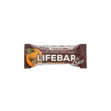 Батончик Апельсин у шоколаді органічний Lifebar InChoco 40г, Lifefood