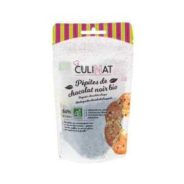 Дропси з темного шоколаду 60% органічні 100г, Culinat