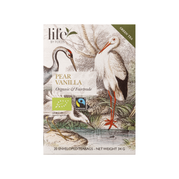 Чай зелений з ароматом "Груша-Ваніль" органічний 20х1.7г, Life by Follis
