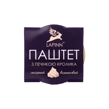 Паштет з печiнкою кролика вершковий 95г, Lapinn