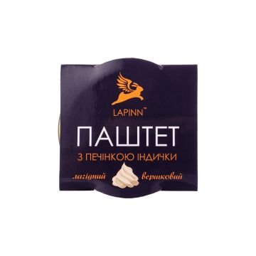 Паштет з печiнкою iндички вершковий 95г, Lapinn