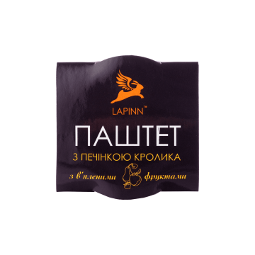 Паштет з печiнкою кролика та в'яленими фруктами 95г, Lapinn