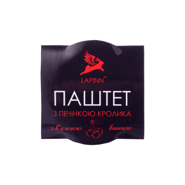 Паштет з печiнкою кролика та в'яленою вишнею 95г, Lapinn