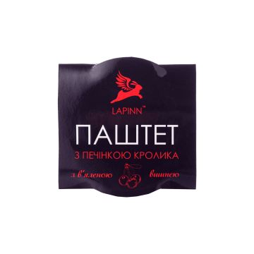 Паштет з печiнкою кролика та в'яленою вишнею 95г, Lapinn