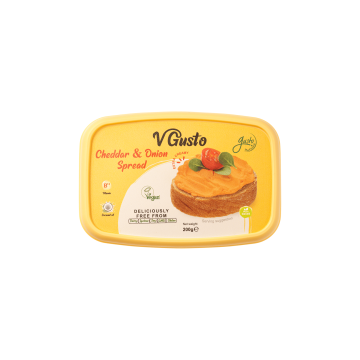 Продукт рослинний немолочний "Спред Чеддер та цибуля" 200г, Gusto