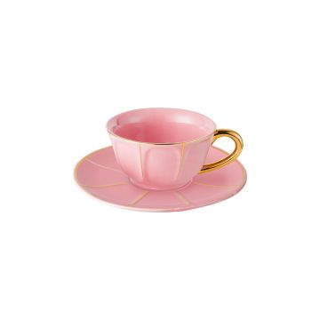 Чайна чашка з блюдцем рожева Vintage, Bitossi Home